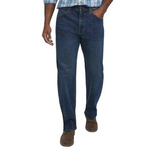 NEW Wrangler Men's 38 x 34 Relaxed Fit Jeans Straight Leg Denim Blue Cotton